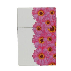 BOITE CIGARETTES PLASTIQUE 20' MOTIF FLEURS ROSES