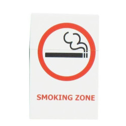 BOITE CIGARETTES PLASTIQUE 20' - SIGLE ROND "SMOKING ZONE"