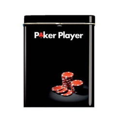 BOITE CIGARETTES - POKER PLAYER PILES DE JETONS ROUGES