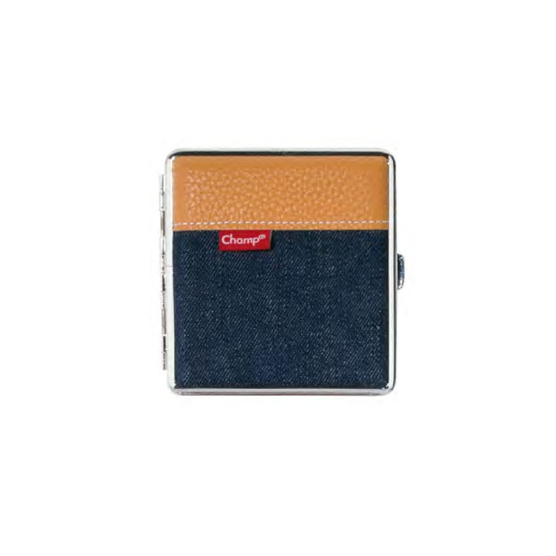 CHAMP - ETUI A 20 CIGARETTES "CUIR/JEANS" DL-12 - CAMEL/JEAN FONCE