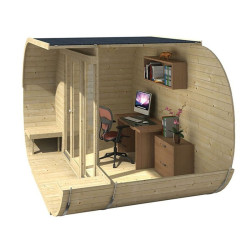 Tuindeco - Bureau Cabine Ovale 16,20 m² - 405 x 400 cm