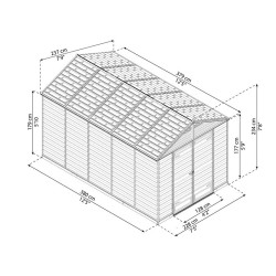 SKYLIGHT SHED 8X12 AMBER