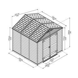 SKYLIGHT SHED 8X8 AMBER