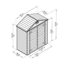 SKYLIGHT SHED 6X3 AMBER