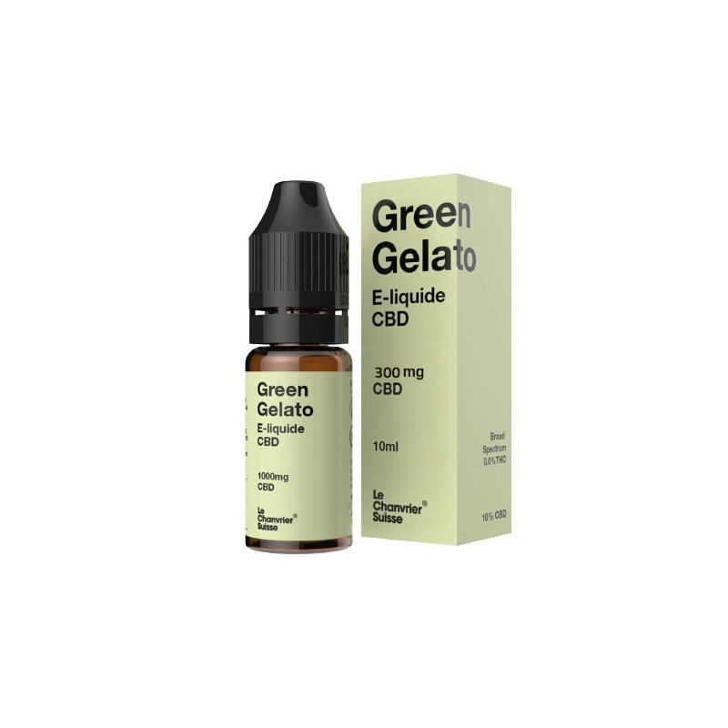 Le Chanvrier Suisse - E-liquide CBD 300mg - Green Gelato 10ml