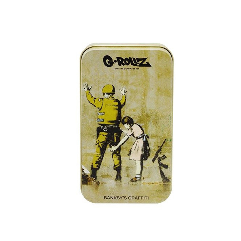 Boite métal -Banksy's Grafi Fille soldat - Médium - 11,5X6,5X2.3CM - G-Rollz