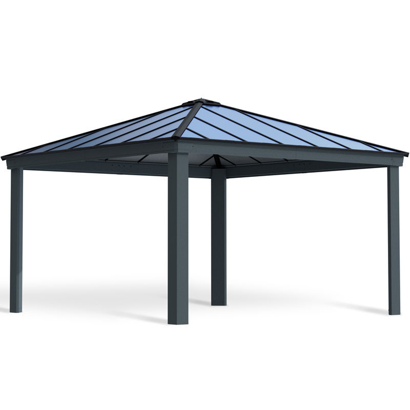 DALLAS 14X14 GARDEN GAZEBO GREY GREY