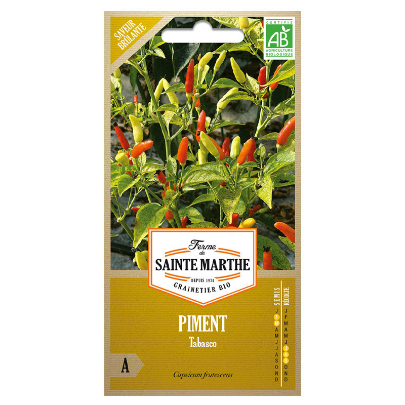 La ferme Sainte Marthe - 30 graines AB - Piment Tabasco