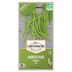 La ferme Sainte Marthe - Env.235 graines AB - Haricot Nain Aiguillon Filet Mangetout