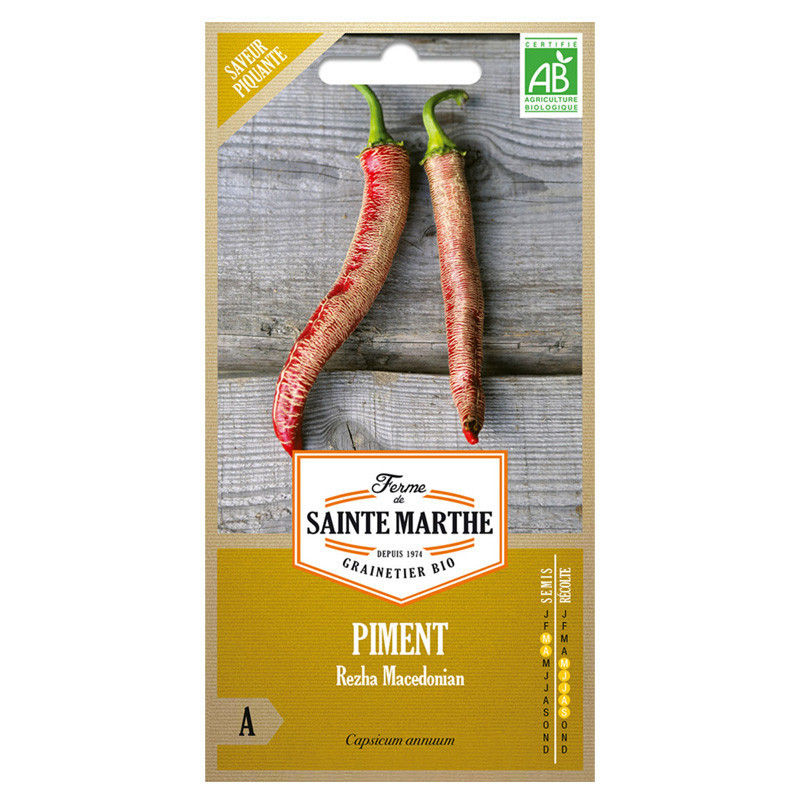 La ferme Sainte Marthe - 30 graines AB - Piment Rezha Macédonien