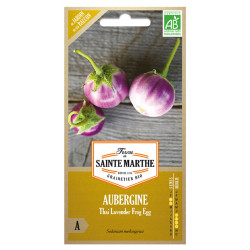 La ferme Sainte Marthe - 50 graines AB - Aubergine Oeuf de Grenouille Lavande Thaï