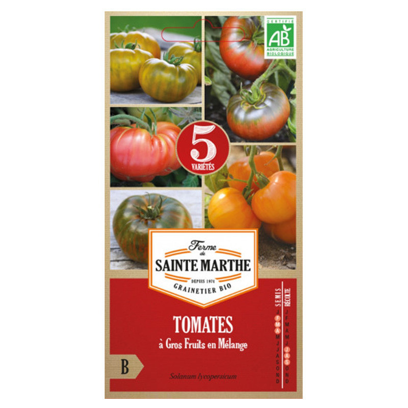 La ferme Sainte Marthe - 50 graines AB - Tomate à Gros Fruits en Mélange