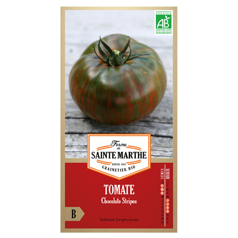 La ferme Sainte Marthe - 50 graines AB - Tomates Rayures Chocolat