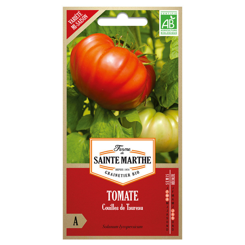 La ferme Sainte Marthe - 50 graines AB - Tomate Couilles de taureau