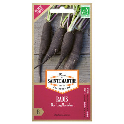 La ferme Sainte Marthe - 500 graines AB - Radis Noir Long Maraicher