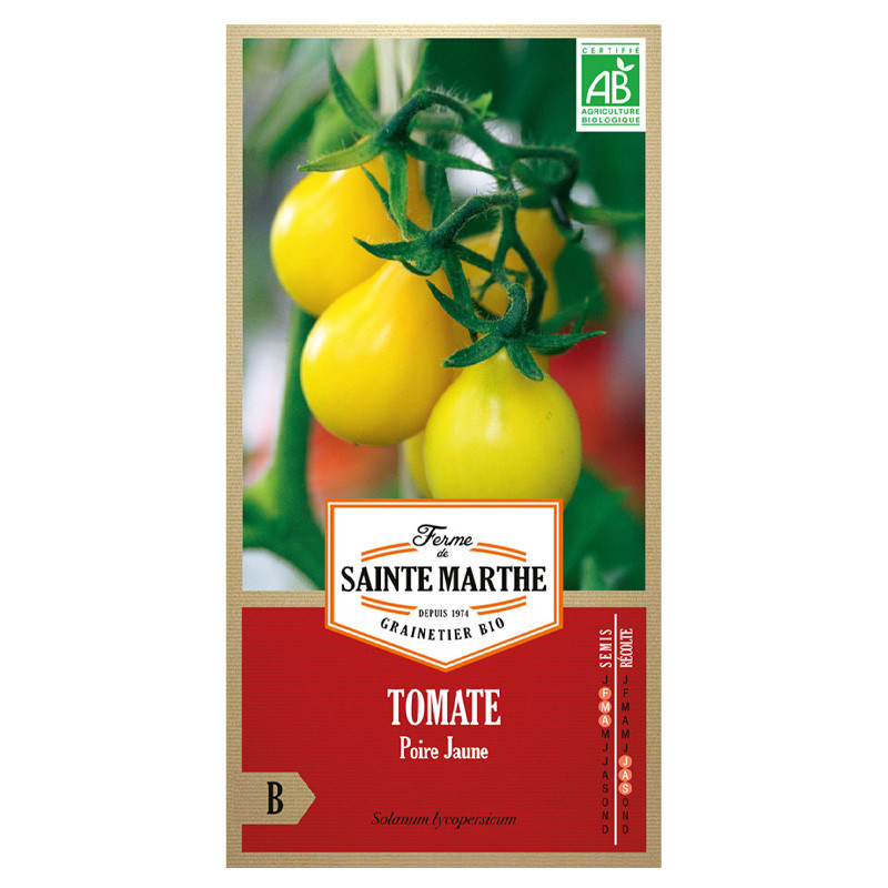 La ferme Sainte Marthe - 50 graines AB - Tomate Poire Jaune