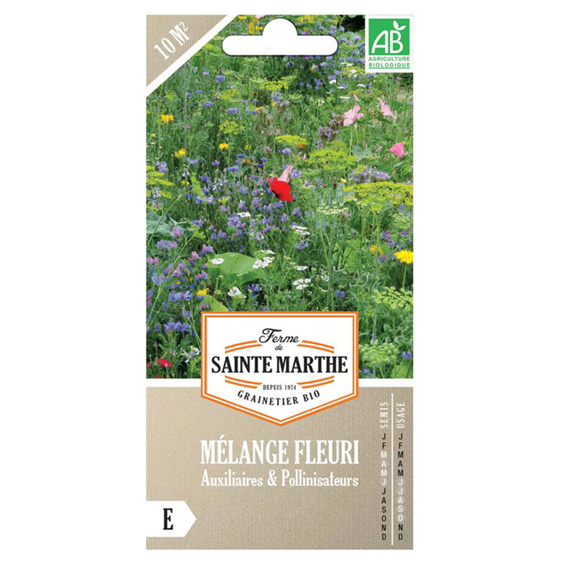 La ferme Sainte Marthe - 20g AB - Auxiliaires et Pollinisateurs - Mélange fleuri