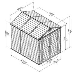 SKYLIGHT SHED 6X8 MIDNIGHT GREY