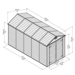 SKYLIGHT SHED 6X12 MIDNIGHT GREY - 2 BOX