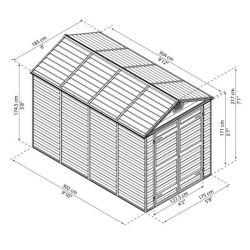 SKYLIGHT SHED 6X10 MIDNIGHT GREY - 2 BOX