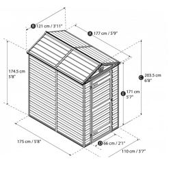 SKYLIGHT SHED 4X6 MIDNIGHT GREY