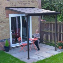 SIERRA PATIO COVER 2.3X2.3 GREY CLEAR