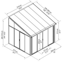 SANREMO VERANDA GREY CLEAR 3X3.05