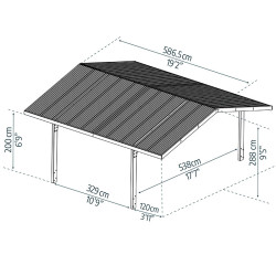 Canopia - Double Carport - Sydney Arch - Noir