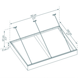 Canopia - Canopy Sophia XL 2000 - Gris blanc Opal